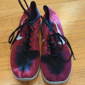 Nike Red and Black Knit Sneakers